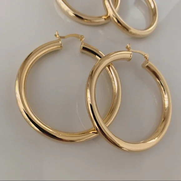Gold Hoops - Picture 5 of 6